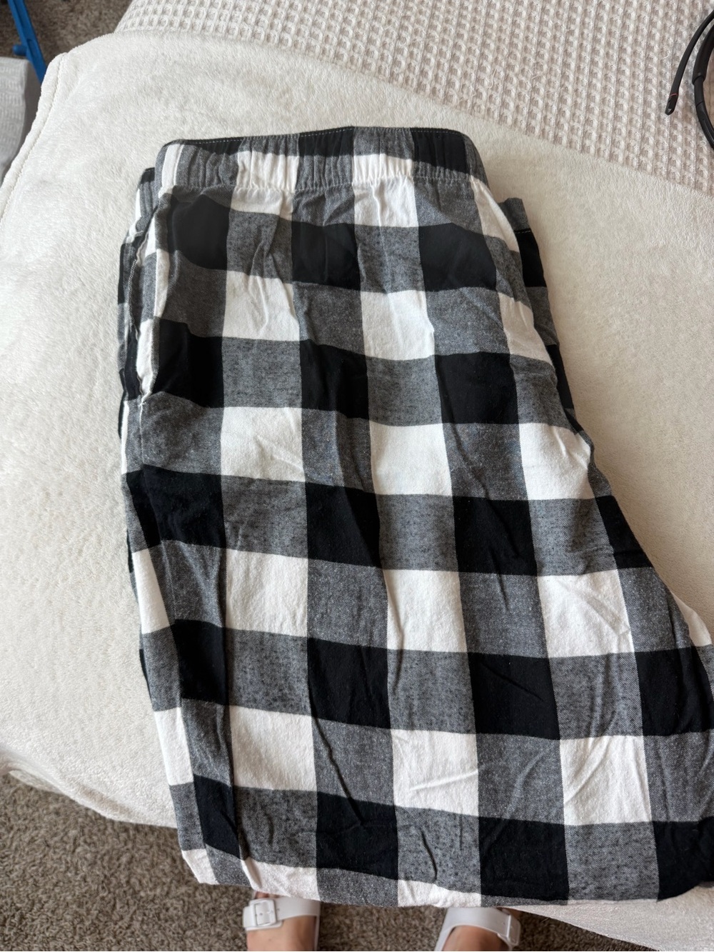 Auden Black & White Plaid Lounge Pants